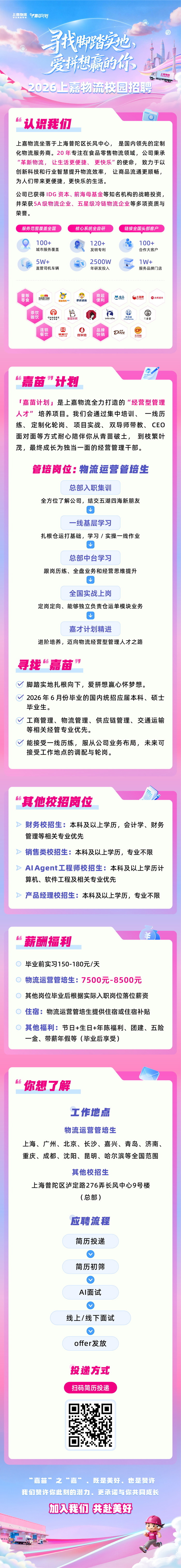 上嘉物流2026校园春招